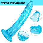 7? Beginner Dildo Realistic Anal Dildo,Soft Cock with Curved Shaft for Vaginal G spot Stimulation, Body-Safe Material Penis with