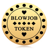 Naughty Valentine 's Day Tokens - Blowjob Token - Blow Job Coin - Funny Sex Gift for Husband or Boyfriend - Gifts for Men