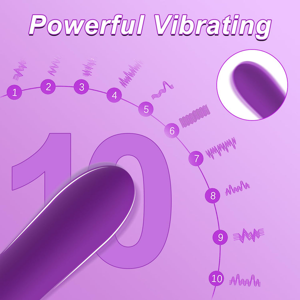 TUITIONUA G Spot Dildos Vibrator Sex Toys for Woman - Bullet Vibrator with 10 Vibrating Modes, Silicone Dildo Clitoris Anal Nipp