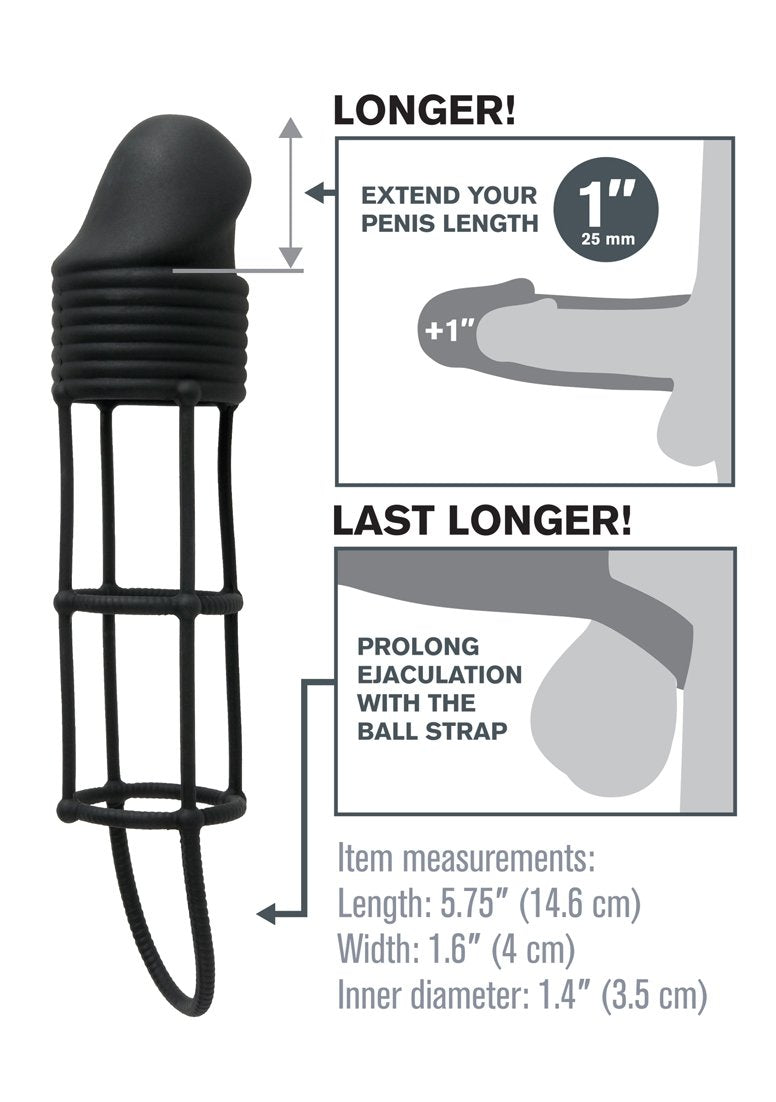 Pipedream Fantasy X-Tensions Silicone Performance Extension, Black