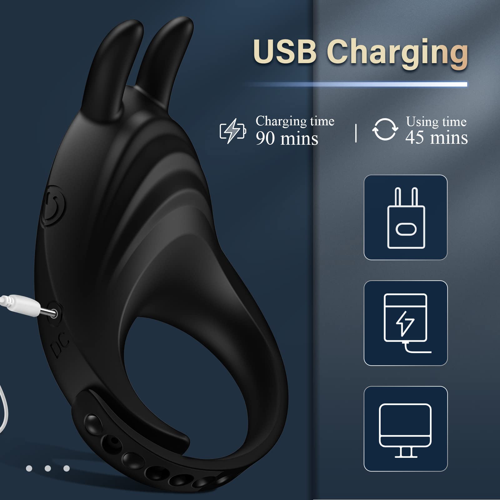 Vibrating Cock Ring Sex Toy Men - Adjustable Penis Ring Male Sex Toys for Men Couples Vibrators Clitoral Stimulator Vibrater Coc