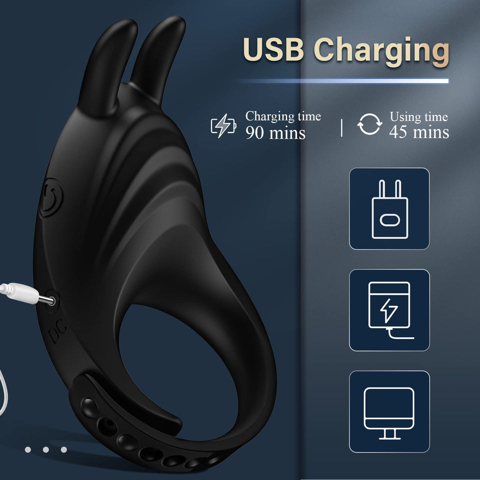 Vibrating Cock Ring Sex Toy Men - Adjustable Penis Ring Male Sex Toys for Men Couples Vibrators Clitoral Stimulator Vibrater Coc