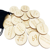 20Pcs Funny Tokens Sex, Date Night Ideas Activity Tokens Games Funny Wooden Couples Wedding Anniversary Token Gift Romantic Funn