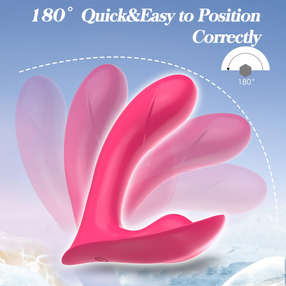 MOOLIGIRL Wearable Vibrator Sex Toys for Women - G Spot Vibrator for Clitoral Vaginal Dual Stimualtion with Dildo, Panty Vibrate