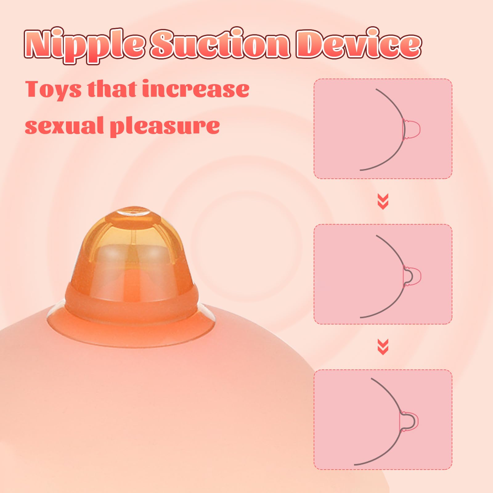 Nipple Suckers for Pressure,Soft Silicone Women Sex Toys for Intense Pressure, Correction, and Stimulation(2 Pairs)