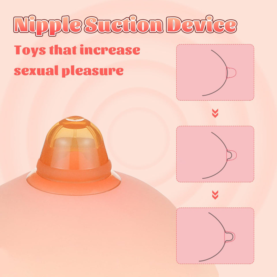 Nipple Suckers for Pressure,Soft Silicone Women Sex Toys for Intense Pressure, Correction, and Stimulation(2 Pairs)