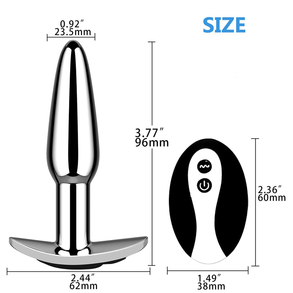 XYVYNZ Vibrating Butt Plug Anal Vibrator with Remote Control and 10 Vibration Modes and Flared Base Wearable Vibrator Prostate M