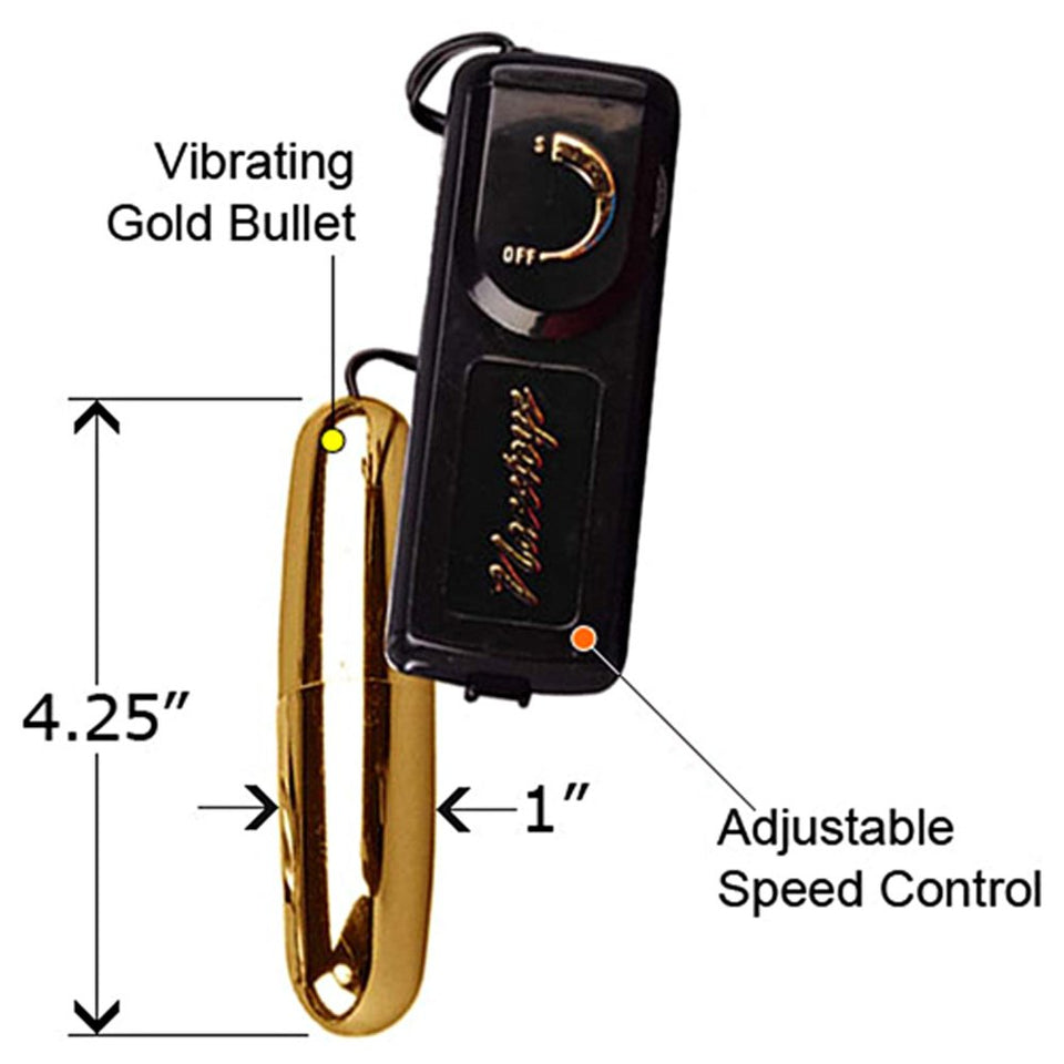 Nasstoys Ultra Elongated Vibrating Bullet, Gold