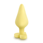 Blush Novelties Naughty Candy Heart - Smooth Satin Silicone Heart Shaped Bottom Anal Butt Plug Sex Toy For Men And Women - Yello