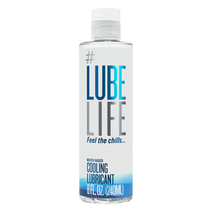Lube Life Water-Based Cooling Personal Lubricant, Cool Tingling Feel for Men, Women, and Couples, 8 Fl Oz