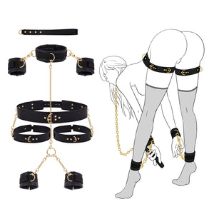 Sex Bondage BDSM Kit Restraints - UTIMI Adult Sex Toys for Couples Neck to Wrist SM Gear & Accessories Game 7PCS Sets with Adjus