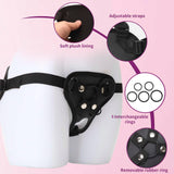 Strap On Dildo Harness, Plus Size Strapon Dildo Harness, Wide Bondage with Holes and 4 Rubber Rings, Adjustable Strap-on Harness
