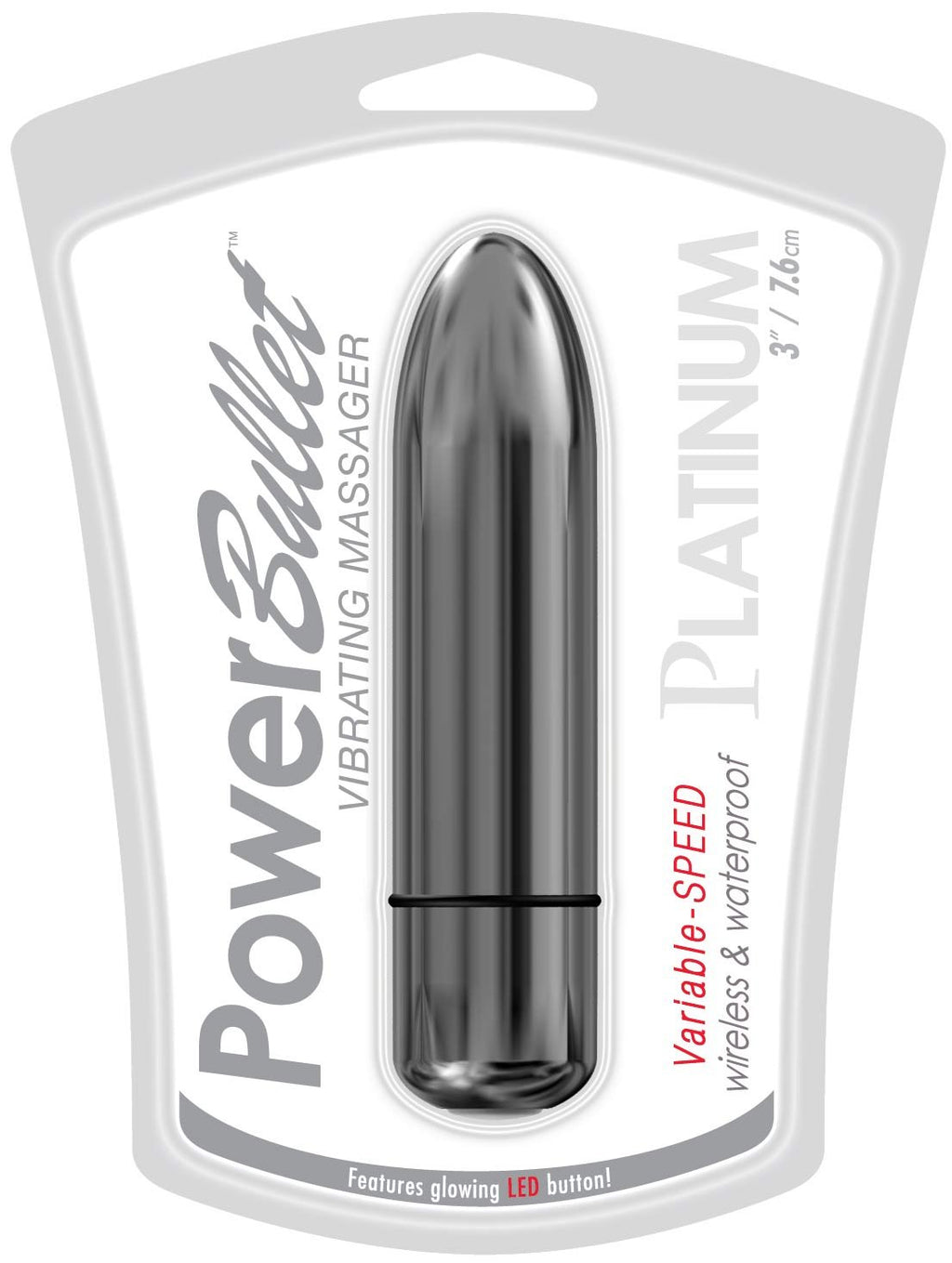 Powerbullet Platinum Variable-Speed Wireless Waterproof Bullet, 8.2 Cm X 1.7 Cm