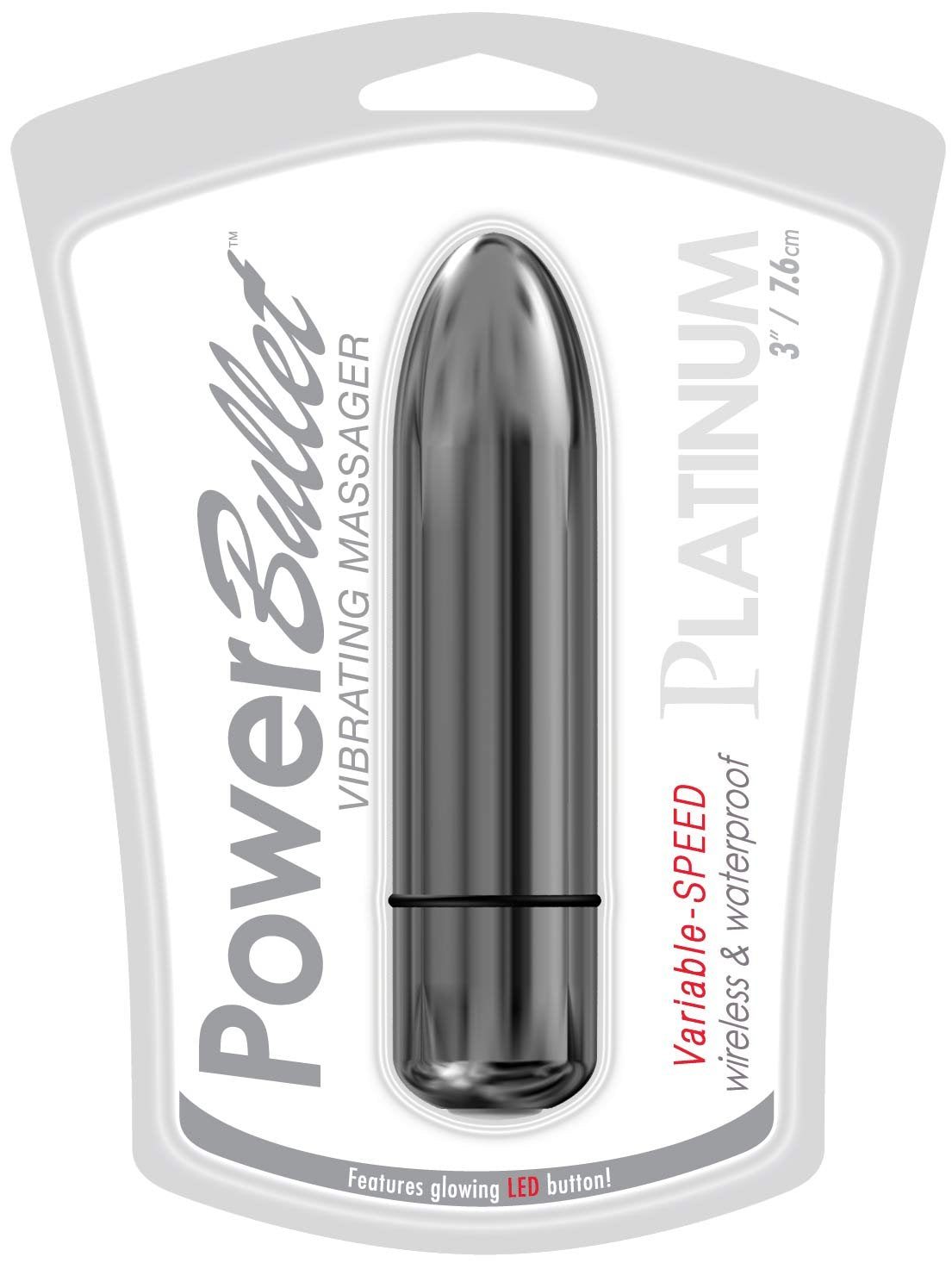 Powerbullet Platinum Variable-Speed Wireless Waterproof Bullet, 8.2 Cm X 1.7 Cm