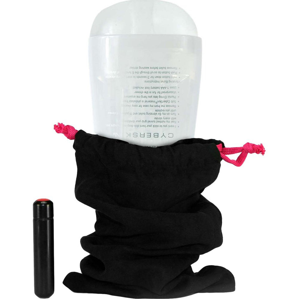 Cyberskin Release Deep Pussy Stroker Clear Vibrating