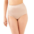 Bali womens Jacquard Mesh Tummy Panel Firm Control Shapewear 2-pack Fajas Dfx710 Briefs, 2 Nude Jacquard, Large US