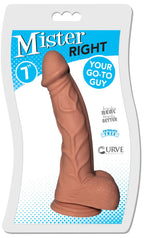 Curve Novelties Mister Right Dildo, Caramel