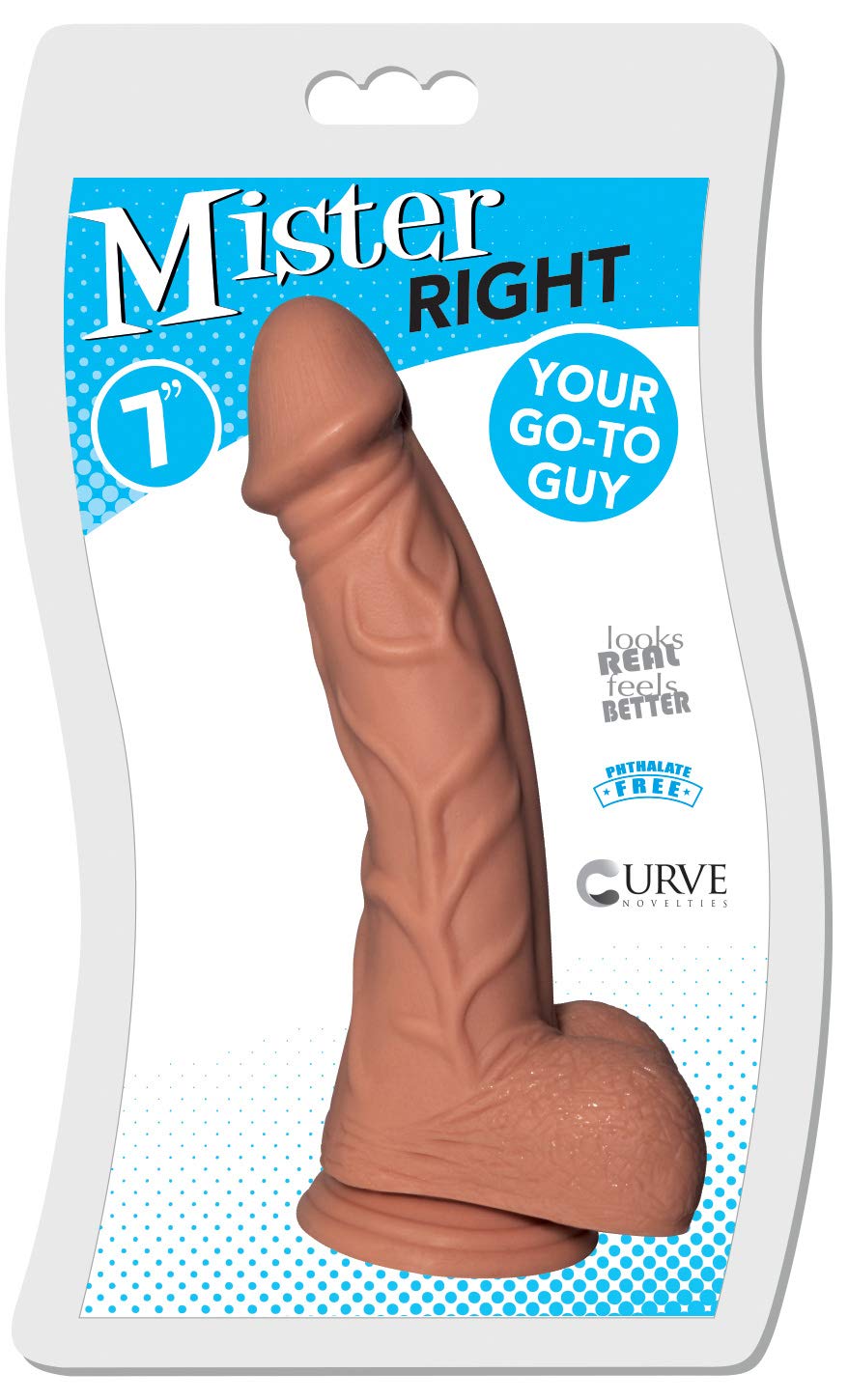 Curve Novelties Mister Right Dildo, Caramel