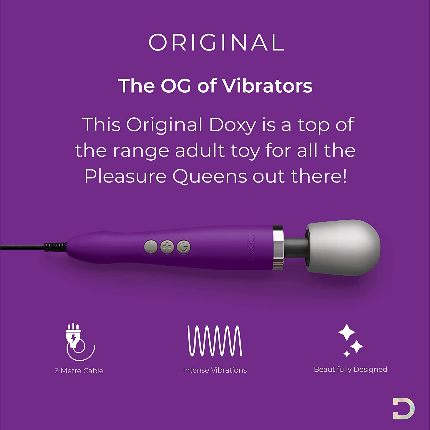 Doxy Wand Massager, Purple Xx-Large