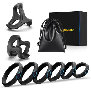 Sex Toys Penis Ring Silicone Cock Rings for Men Erection Sex, 8 Sizes Cockring Erectile Dysfunction Rings Cock Sexual Stimulatio