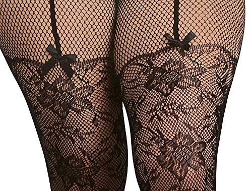 Dreamgirl Womens Pantyhose, Black, One Size-3X Us