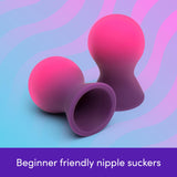 Lovehoney Color Changing Nipple Suckers | Silicone Nipple Sucking Toys | BDSM Beginner Sex Toy Gifts for Women | Vacuum Cupping