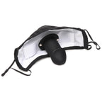 MASTER SERIES Mouth-Full Premium Silicone Dildo Face Mask for Men Women & BDSM Couples. Breathable Cotton Face Mask with Hidden