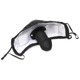 MASTER SERIES Mouth-Full Premium Silicone Dildo Face Mask for Men Women & BDSM Couples. Breathable Cotton Face Mask with Hidden