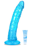 7? Beginner Dildo Realistic Anal Dildo,Soft Cock with Curved Shaft for Vaginal G spot Stimulation, Body-Safe Material Penis with