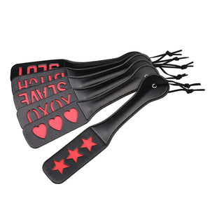 VENESUN Hearts Spanking Paddle for Adults, 12.8inch Faux Leather Slapper Paddle for Sex Play