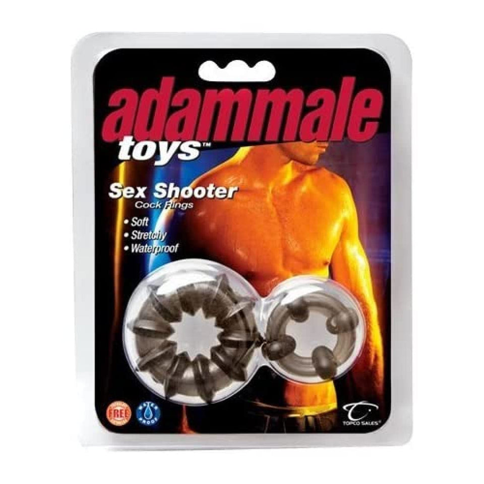Adam Male Toys Sex Shooter Cock Rings  Smoke
