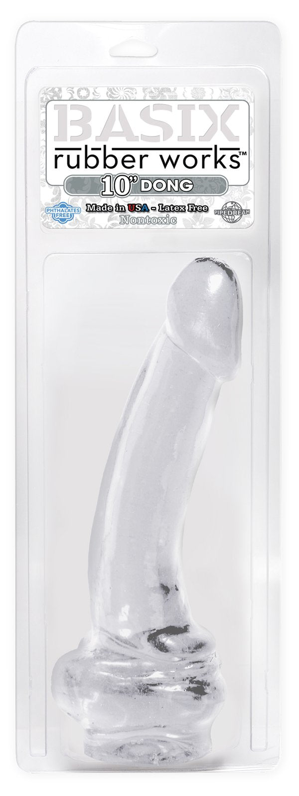 Pipedream Basix 10-Inch Dong Clear