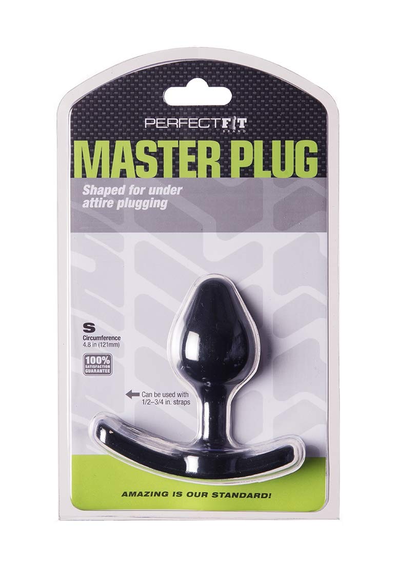 Perfectfit Brand Master Plug, Pfblend, Tpr/Polypropylene, Strap Compatible, Extended Wear, Black, Small Size Range Plug