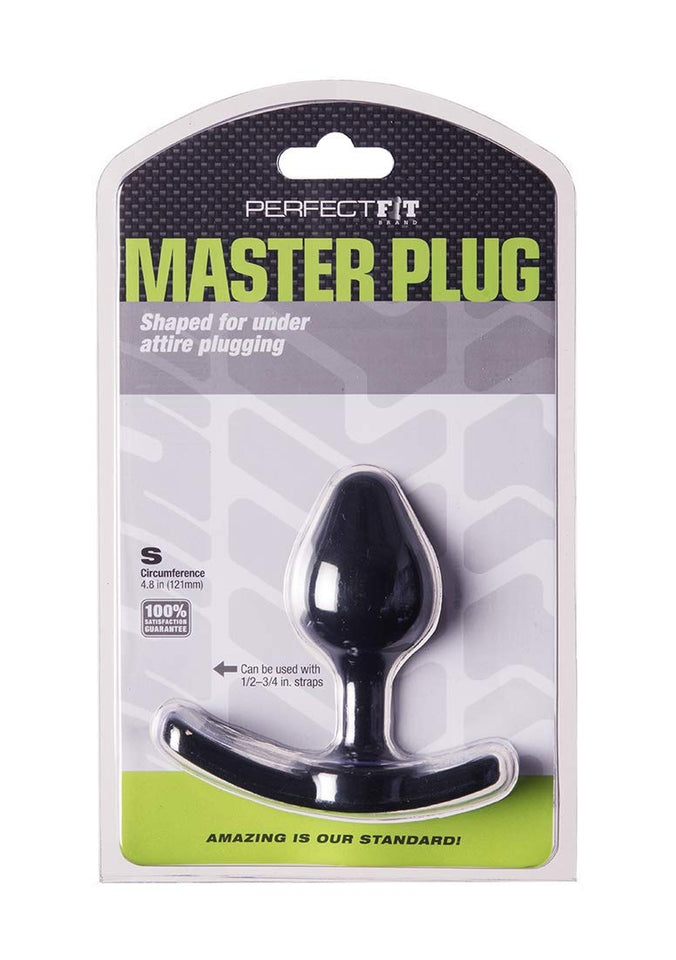 Perfectfit Brand Master Plug, Pfblend, Tpr/Polypropylene, Strap Compatible, Extended Wear, Black, Small Size Range Plug