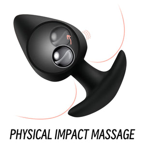Strawberry Shaped Silicone Anal Plug with Roller Ball Inside for Multi-Dimensional Stimulation. Body-Curved disign: Wearable Sex