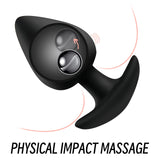 Strawberry Shaped Silicone Anal Plug with Roller Ball Inside for Multi-Dimensional Stimulation. Body-Curved disign: Wearable Sex
