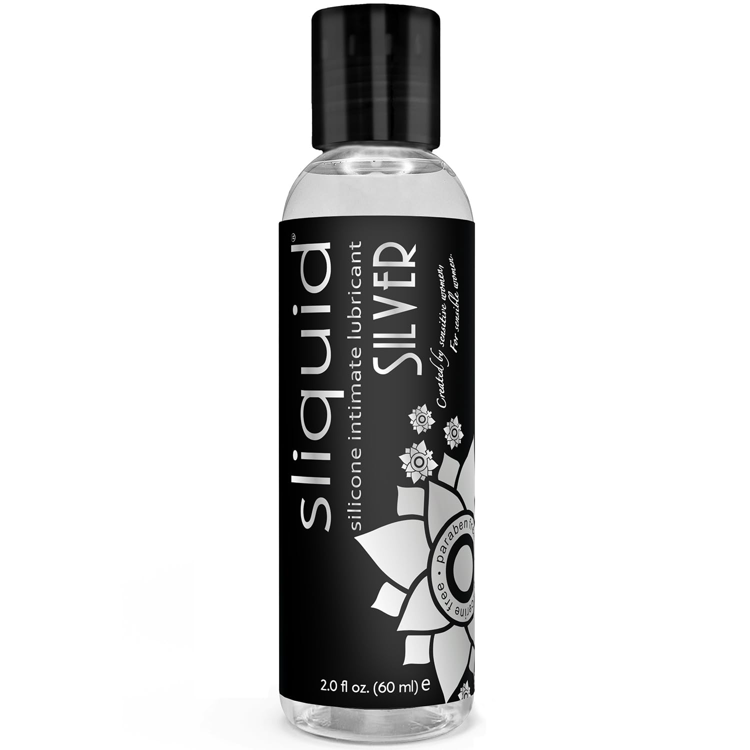 Sliquid Silver Intimate Lubricant - Silicone Lube for Women/Men/Couples, Hypoallergenic Lube, Silicone Lubricant, Waterproof, Un