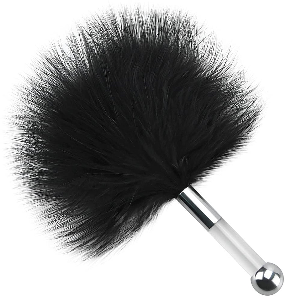 Feather Tickler Multi-Function Cosplay Feather Teaser Small Anal Plug Stainless Steel Butt Plug Skin Stimulator Restraint Kit SM