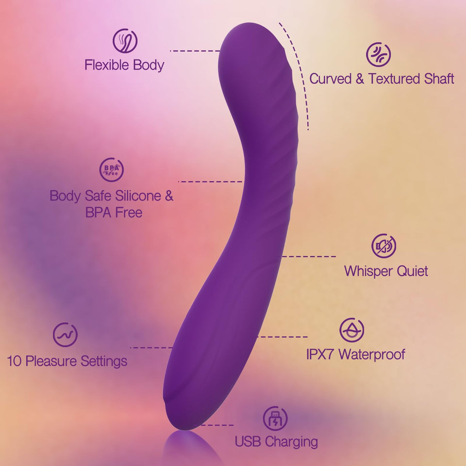 Tracy 's Dog Powerful G Spot Vibrator for Deep Penetration, Adult Sex Toys for Women and Couples, Full Silicone Soft Vibrating D