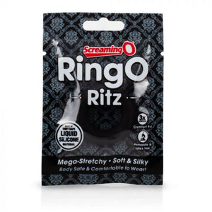 Screaming O Ringo Ritz Mega Stretchy Silicone Cock Ring, Black