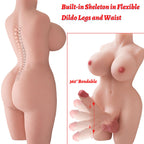 Shemale Sex Doll Torso, Lifelike Sex Doll for Gay Men Women, Realistic Sex Toy for Gay Sex Doll with Realistic Dildo Breasts and