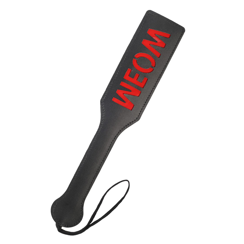 VENESUN Meow Spanking Paddle, 12.6inch Faux Leather Sex SM Toys for Adults BDSM Play, Black