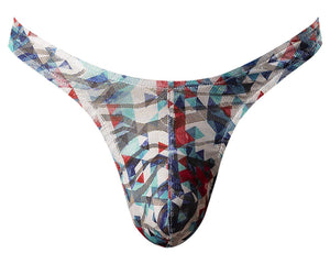 Your Lace Or Mine Bong Thong Red White & Blue S/M