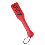 XOXO Spanking Paddle for Adult Sex Play, 12.8inch Total Length Faux Leather Paddle, Red