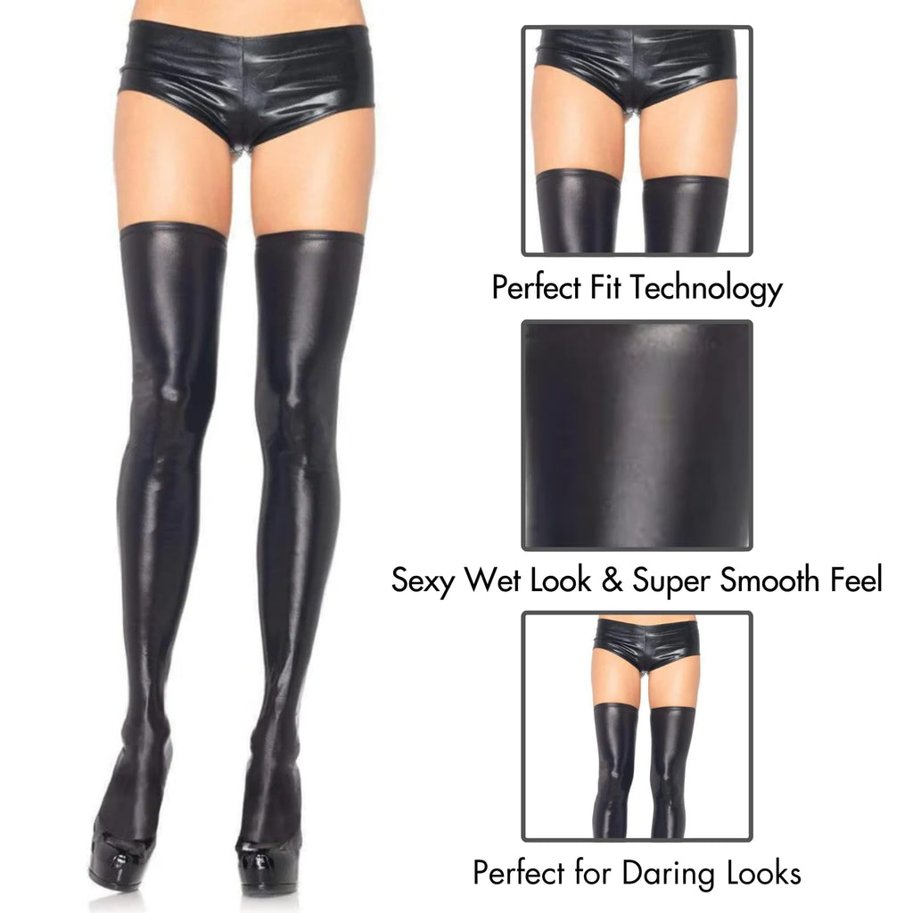 Wet look thigh highs SML/MED B