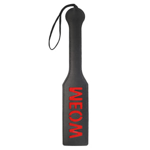 VENESUN Meow Spanking Paddle, 12.6inch Faux Leather Sex SM Toys for Adults BDSM Play, Black