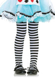 Girl Stripe Tights Medium Blac