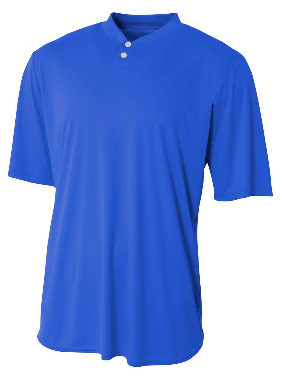 A4 Tek 2-Button Henley Royal XL