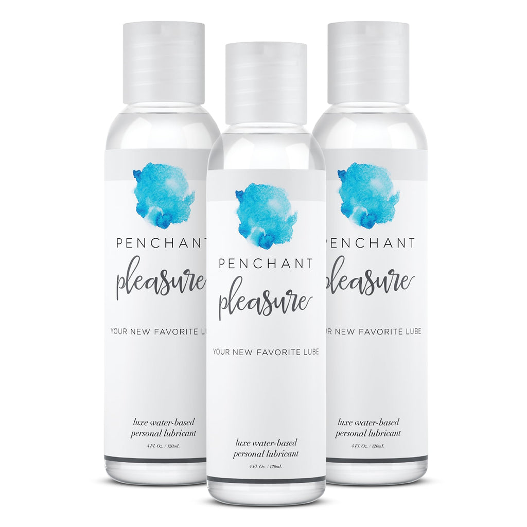 Penchant Water-Based Lube, Natural Moisturizing Lubricant Gel for Men, Women & Couples (3 Pack, 12Fl Oz Total)