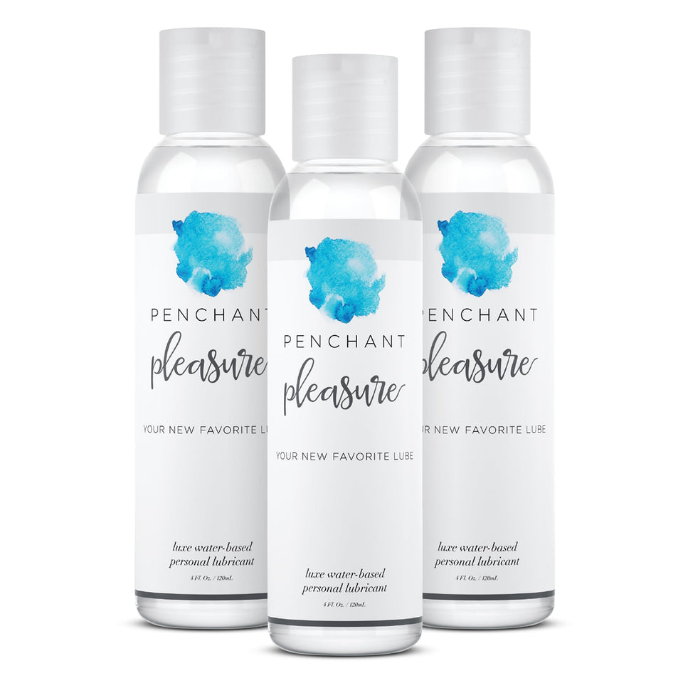 Penchant Water-Based Lube, Natural Moisturizing Lubricant Gel for Men, Women & Couples (3 Pack, 12Fl Oz Total)